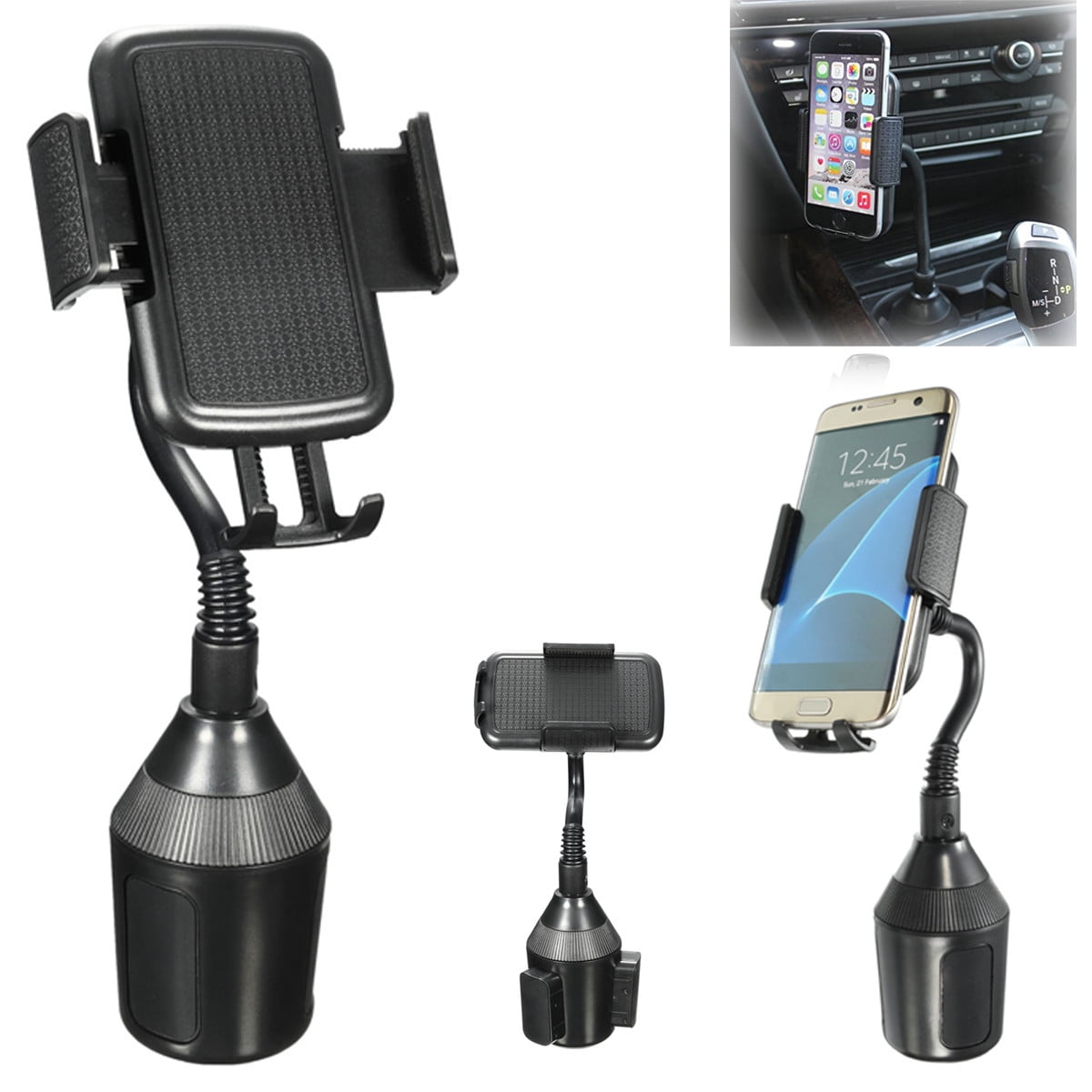 Adjustable Universal Car Cup Holder Car GPS Stand Mount Cradle Stand ...