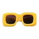 thumbnail image 4 of Gafas de sol cuadradas, elegantes y versátiles, ideales para conducir, viajar, vacaciones y compras. amarillo, 4 of 9