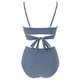 thumbnail image 3 of Conjunto de bikini cruzado con cuello halter y cintura alta para mujer, trajes de baño de dos piezas con efecto push up, 3 of 8
