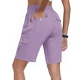 thumbnail image 2 of ABATAB Women's Cargo Shorts Lightweight Hiking Athletic Shorts Drawstring Loose Shorts for Camping Travel Golf with Pockets, 2 of 7