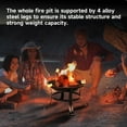 thumbnail image 7 of 22-inch Outdoor Fire Pit, Durable Firepit with Mesh Lid, Log Grate, and Fire Poker, Waterproof Cover. Small Fire Pit for Outside Backyard, Camping, Beach, 7 of 7