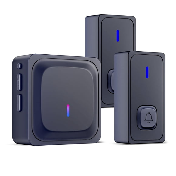 Wireless Doorbell BN-LINK 2 Buttons 1000ft Range Black