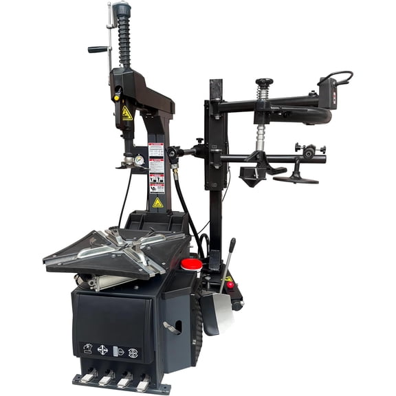 HPDMC Tire Changer Machine - 1.5HP Pure Copper Motor - 110V Semi-Automatic Wheel Changer for 13"-26" Rims - Rear-Tilt Assist Arm with Hand-Assisted Lever - Heavy Duty Garage Shop Equipment