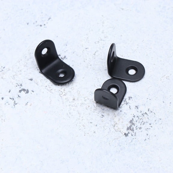 FESTFENDS 20Pcs Durable Black Stainless Steel Angle Bracket for Home Shelf and Clothes Hanger