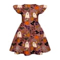 thumbnail image 4 of Halloween Thanksgiving Toddler Girl Dress Pumpkin Ghost Print Outfits Fall Fashion Clothes 5-12 Y, 4 of 4