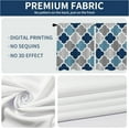 thumbnail image 4 of Blue Gray Geometric Curtains 27 Inches Wide 24 Inches Length 2 Panels Modern Minimalist Rod Pocket Window Curtain Vintage Aesthetic Printed Curtains for Kitchen Bathroom, 4 of 6