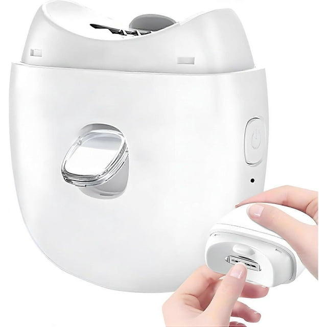 Electric Nail Clippers, 2 Speeds Baby Nail File Electric with Led Light, Rechargeable Baby Nail Trimmer for Kids, Adults and Elderly