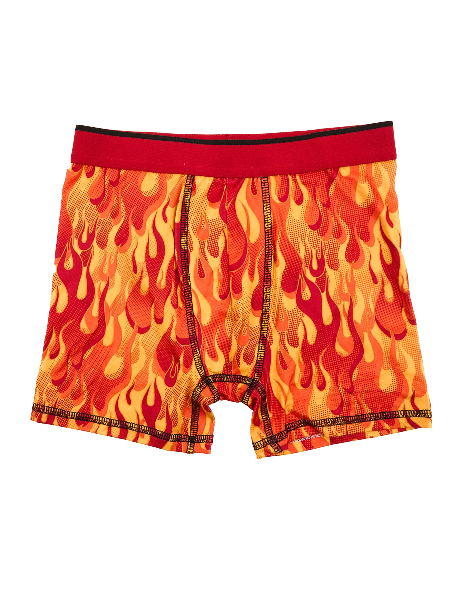 Wonder Nation Boys Boxer Brief Flames Underwear, 4-Pack, Sizes S-XL