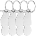 thumbnail image 1 of 4Pcs Shopping Cart Token Keychain Zinc Alloy Simple Design For Gifts, 1 of 5