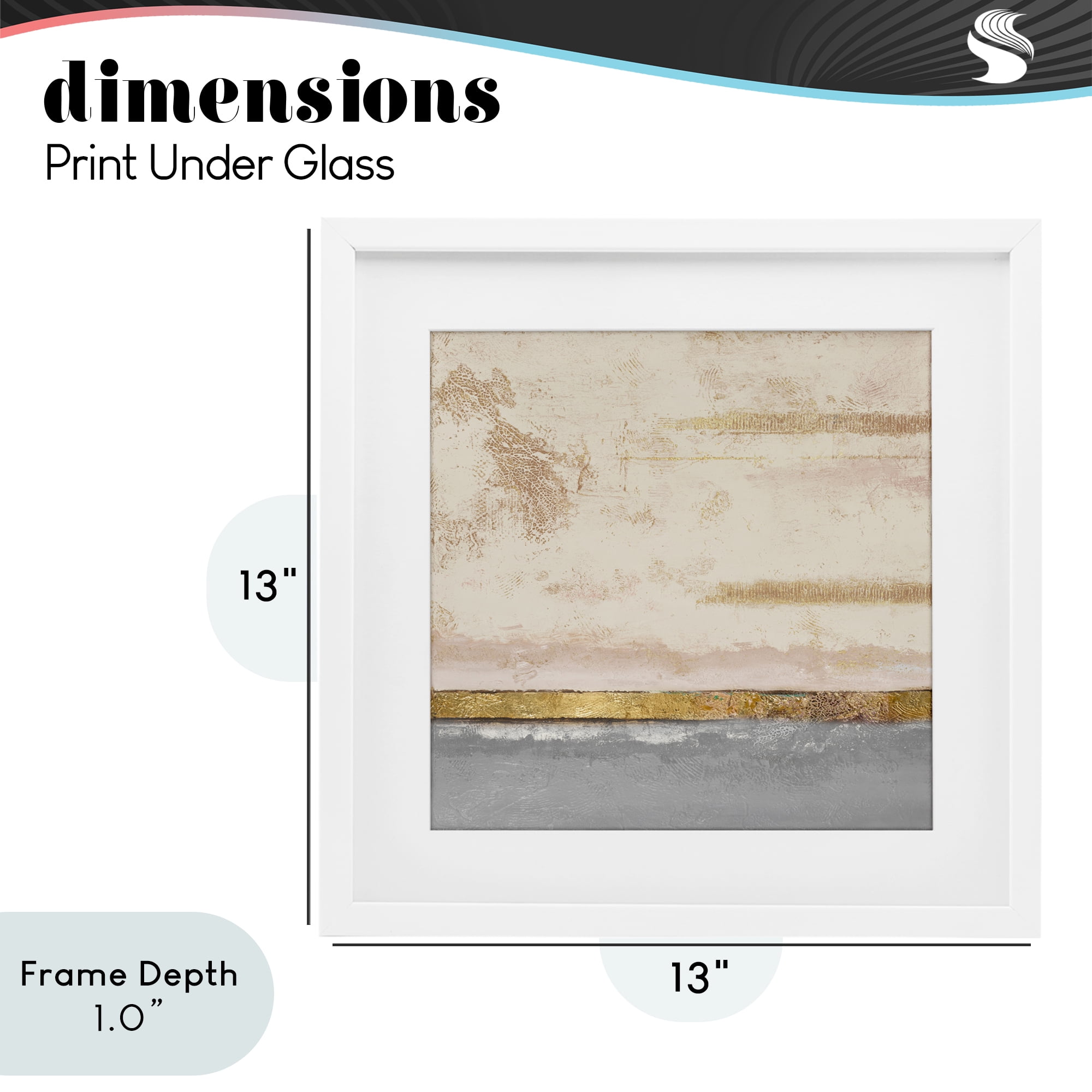 Stupell Industries Soft Sea Abstract White Framed Print Under Glass, design by Patricia Pinto