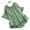 Green, variant on Plus Size Tops for Women 3/4 Sleeve Women's Cotton Linen Button Short Sleeve Shirts Summer Loose Crew Neck Casual Boho Top Vintage Embroidered Blouse Tops