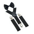 thumbnail image 1 of Tirantes para Niños con Pajarita, Conjunto de Pantalones, Tirantes, Correas de Hombro con Clips, Tirantes Ajustables en Forma de Y para Bebé, Pantalon Negro, 1 of 9