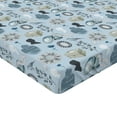 thumbnail image 4 of Ambesonne Vintage Fitted Sheet, Nostalgic Artwork of Couple, King Size, Soft Blue and Grey, 4 of 5