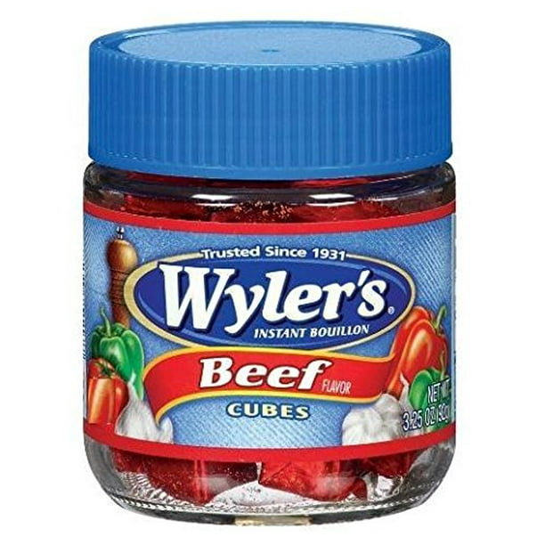 Wylers Instant Beef Bouillon Cubes (Pack of 2) 3.25 oz Jars Walmart