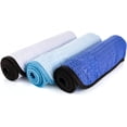 thumbnail image 4 of Professional Korean 70/30 Blend Microfiber Waffle-Weave Drying & Detailing Towels, Soft Suede Edges, 390 GSM, 16x24 Inches, Royal Blue, 3-Pack, 4 of 4