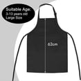 thumbnail image 2 of Paquete de 10 Delantales para Niños Delantal Ajustable para Niños con 2 Bolsillos Delantal de Pintura de Chef para Cocinar Hornear Pintar Negro, 2 of 5