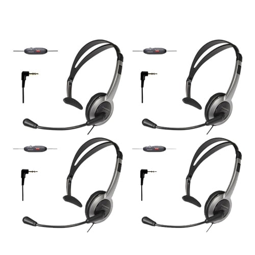 Panasonic KXTCA430 (4Pack) Over The Head Telephone Headset for Uniden