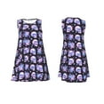 thumbnail image 7 of Wukai flower Skull rose Print Women's Sleeveless Dress, Loose Fit Casual Dress for Women, Comfortable Sleeveless Summer Dress, 7 of 7