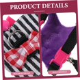 thumbnail image 6 of Small Pet Outdoor Walking Harness Vest and Leash Set with Cute Bowknot Decor Chest Strap Harness for Rat Ferret Hamster Squirrel Clothes Accessory, 6 of 7