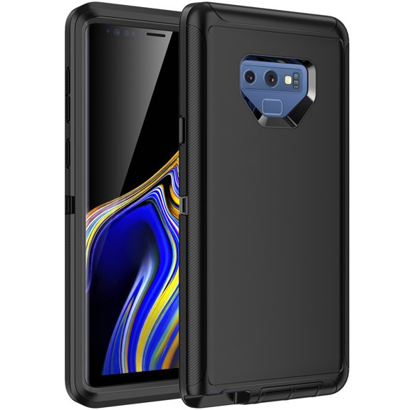 RegSun for Galaxy Note 9 Case,Shockproof 3-Layer Full Body Protection [Without Screen Protector] Rugged Heavy Duty High Impact Hard Cover Case for Samsung Galaxy Note 9,Black