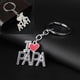 thumbnail image 5 of Llavero con letras "I LOVE PAPA", joyería de metal, llavero para el Día del Padre, regalo de cumpleaños, 5 of 5
