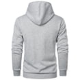 thumbnail image 5 of Hood Crew Fashion Men's Hoodies Zip-up Sweatshirts Fleece Long Sleeve Pullover Slim Fit Sport wear with Pocket Lightgray M, 5 of 8