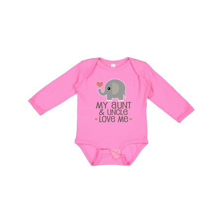 

Inktastic Aunt and Uncle Love Me Nephew Gift Baby Boy or Baby Girl Long Sleeve Bodysuit