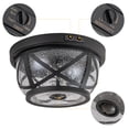 thumbnail image 4 of C Cattleya Matte Black Motion Sensing Outdoor Flush Mount（E26）, 4 of 9