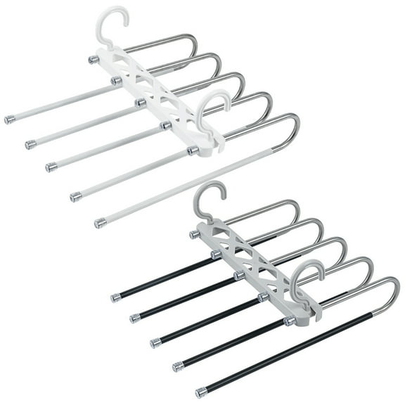 Duety Pants Hangers Space Saving,S-Shape Trousers Hangers Stainless Steel Clothes Hangers for Scarf Ties Jeans Trousers