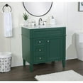 thumbnail image 2 of Elegant Decor Park Avenue 32" Metal MDF Marble Single Bathroom Vanity in Green, 2 of 8