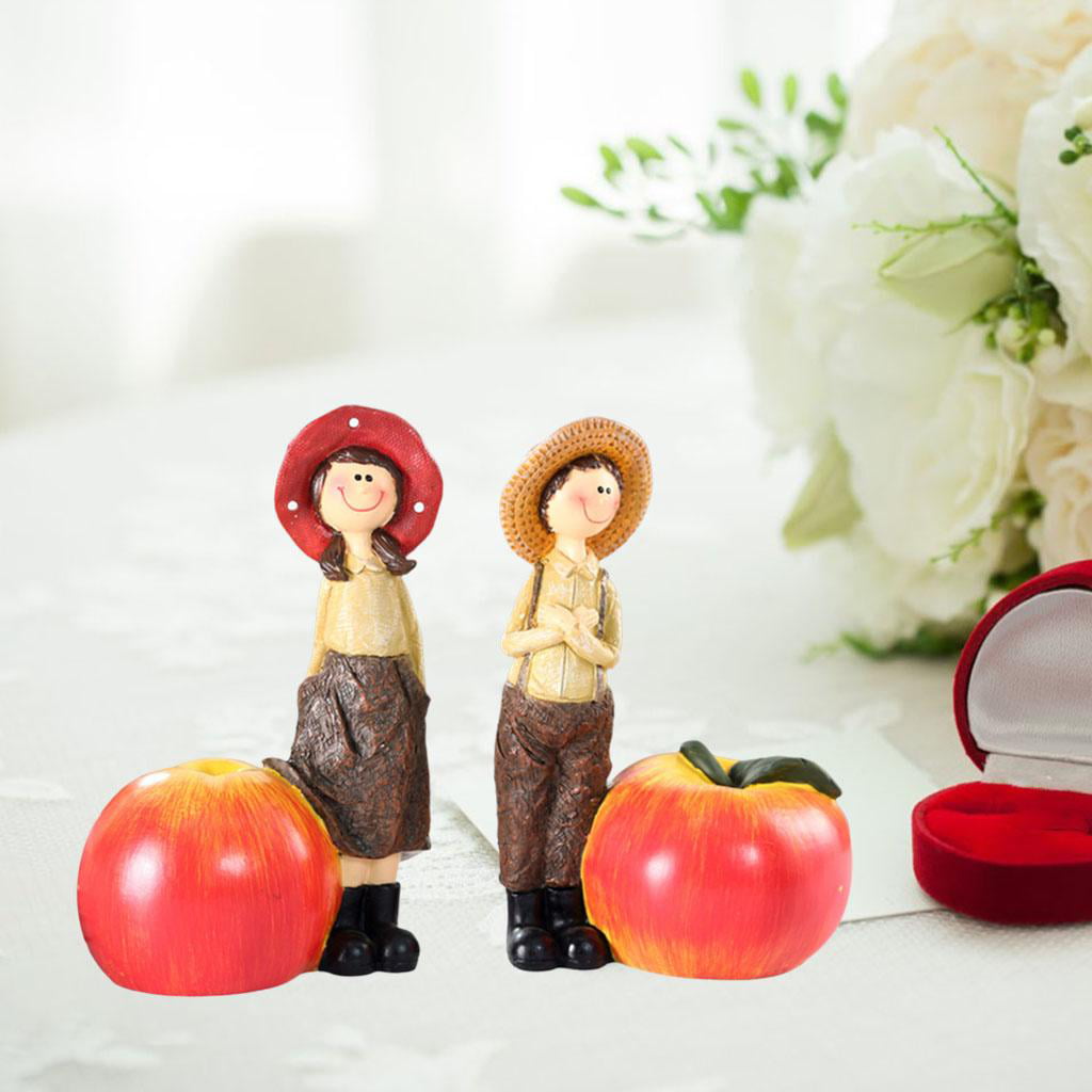 10x7x22CM NC NC Desktop Ornament Countryside Birthday Wedding Gifts,Christmas Decoration,Cute Statue for Couple Home Office