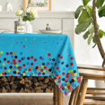 thumbnail image 3 of Birthday Tablecloth 60×104 Inch Rectangular, Happy Birthday Blue Washable Seasonal Table Cover for Party Picnic Dinner Decor, 3 of 6