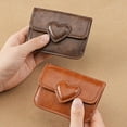 thumbnail image 2 of QHUDLV Women Lightweight PU Leather Card Holder, Cute Heart Shaped Small Wallet, Fashionable Mini Wallet, 2 of 9