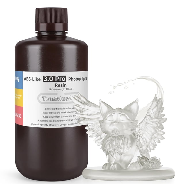 Resina para impresora 3D ELEGOO ABS-Like 3.0 Pro Clear 1000 ml