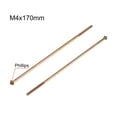 thumbnail image 2 of Uxcell M4 x 170mm Male Thread Phillips Pan Head Bolt Screw Color Zinc Plated 12 Pack, 2 of 4