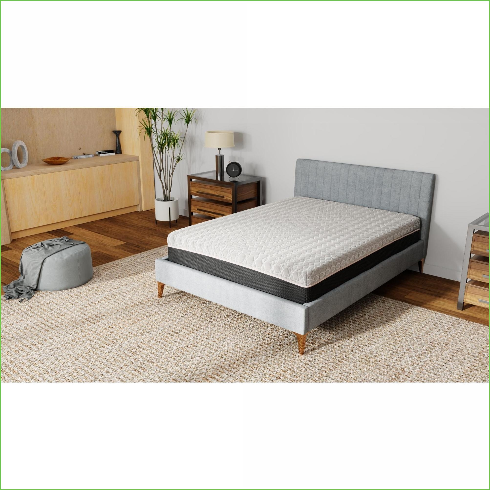 Mattresses 14 Inch Plush Hybrid King with Cooling Fabric, Copper-Infused Memory Foam | Foam+Spring | Charcoal Gray