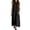 Black, variant on Womens Summer Midi Casual Dresses Sleeveless Round Neck Loose Beach Vacation Sundress with Pockets