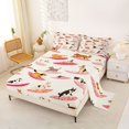 thumbnail image 2 of Homewish Cartoon Dog Queen Sheets,Summer Beach Surf Queen Sheet Sets,Cream,4-Piece,1 Flat Sheet, 1 Fitted Sheet and 2 Pillowcases, 2 of 6