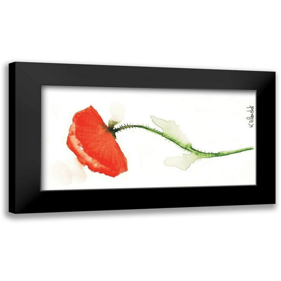 Blanchet, Karl 14x9 Black Modern Framed Museum Art Print Titled - Coquelicot solo II