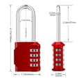 thumbnail image 4 of ZHEGE Combination Lock 2 Pack, 2.2 Inch Long Shackle Padlock, 4 Digit Outdoor Waterproof Resettable Padlock for School Gym Locker, Fence, Gate, Toolbox, 4 of 4