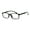 Shiny Black, variant on Mens Narrow Rectangular Thin Crushproof TR90 Plastic Light Optical Frame Shiny Black