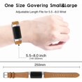 thumbnail image 3 of JFBUJC Leather Bands Compatible with Fitbit Charge 5, Replacement Genuine Leather Straps for Women Men, 3 of 5