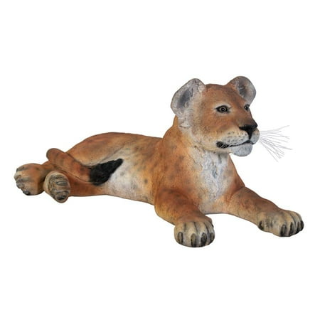 The Grand-Scale Wildlife Animal Collection Lion Cub Statue: Lying Down