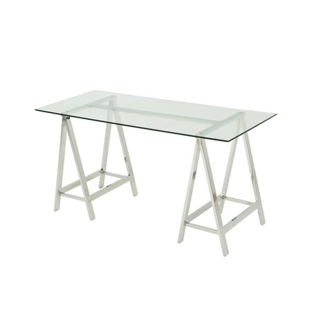 Christopher Knight Home Gilia Glam Tempered Glass Desk By