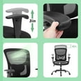 thumbnail image 3 of YRLLENSDAN Metal Nylon Height Adjustment and 360 Degree Swivel Office Desk Chair, Black, 3 of 8