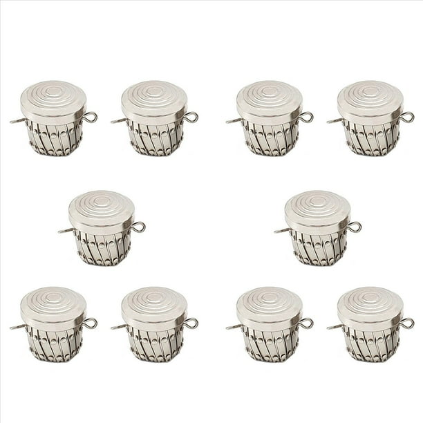 10X Bolsas con Acabado Redondo Herrajes Piezas del del Monedero Estuche para BolíGrafos Embrague Broche del Monedero Cilindro Accesorios para Monedero (Plata)