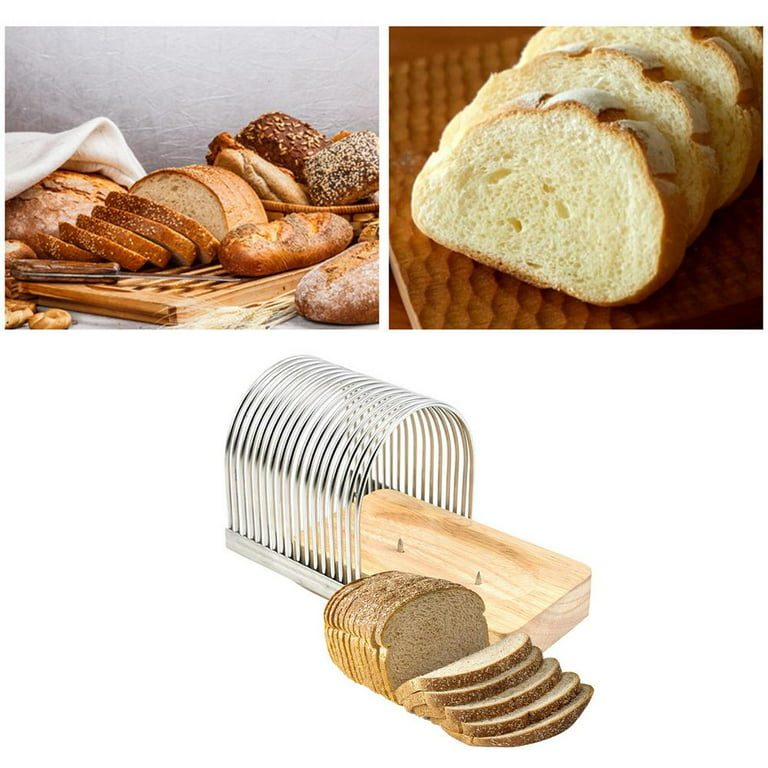 Generic Bread Slicer for Homemade Bread, Adjustable Toast Slicing Guide,  Slices Evenly Loaf Cutting Guide, Foldable Sandwich Bagel Cutt