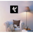 thumbnail image 2 of wall26 - Canvas Prints Wall Art - Dove Flying on Black Background | Modern Wall Decor/Home Decoration Stretched Gallery Canvas Wrap Giclee Print. Ready to Hang - 16" x 16", 2 of 4