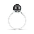 thumbnail image 2 of ANGARA Tahitian Cultured Pearl Bypass Ring in 14K White Gold for Women | June Birthstone, Birthday, Anniversary, Jewelry Gift for Women | Pearl Ring, 2 of 8