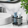 thumbnail image 3 of Luxspire Toothbrush Holders for Bathroom, Stainless Steel Electric Toothbrush Holder Wall Mounted, Shower Toothbrush Toothpaste Holder, Bathroom Organizer Essentials, 2 Slots, Black, 3 of 9
